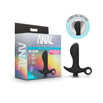 Anal Adventures Platinum Vibrating Prostate Massager 01 - Black 10.8 cm USB Rechargeable Prostate Massager Blush Novelties
