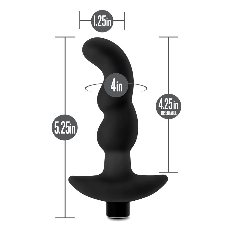 Anal Adventures Platinum Vibrating Prostate Massager 03 - Black USB Rechargeable 15.2 cm Prostate Massager Blush Novelties