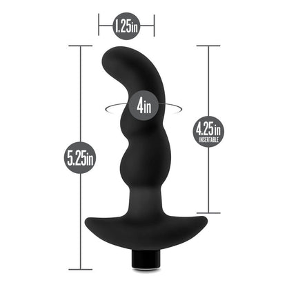 Anal Adventures Platinum Vibrating Prostate Massager 03 - Black USB Rechargeable 15.2 cm Prostate Massager Blush Novelties