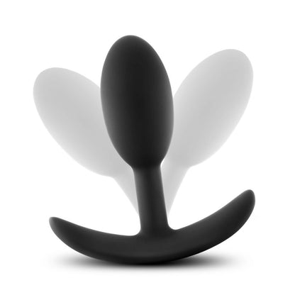 Anal Adventures Platinum Vibra Slim Plug - Black 8.9 cm Small Butt Plug with Internal Ball Blush Novelties