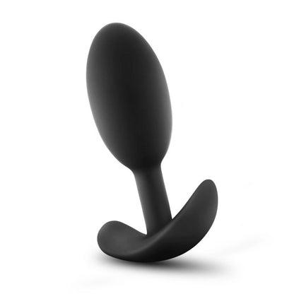 Anal Adventures Platinum Vibra Slim Plug - Black 10.1 cm Butt Plug with Internal Ball Blush Novelties