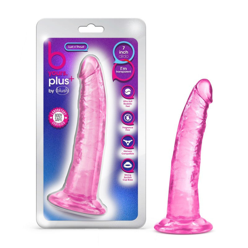 B Yours Plus Lust N Thrust - Pink - Pink 19 cm (7.5'') Dong Pink - Club X