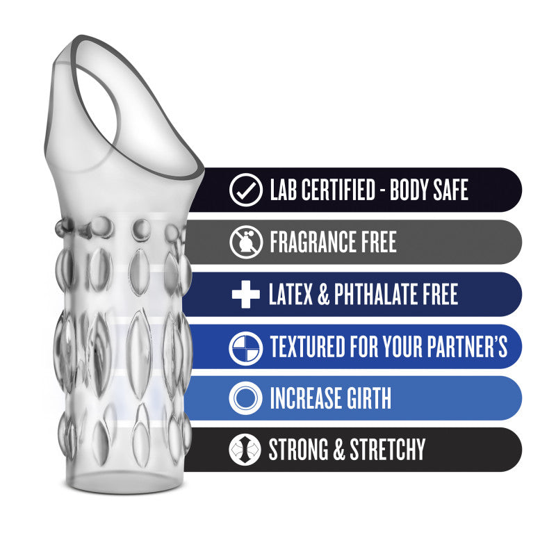 Performance Studded Sleeve Ring - Clear - Clear Penis Sleeve Blush