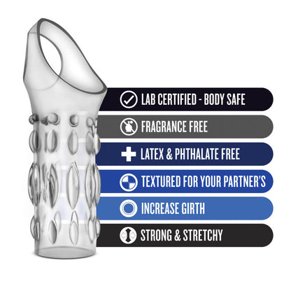 Performance Studded Sleeve Ring - Clear - Clear Penis Sleeve Blush