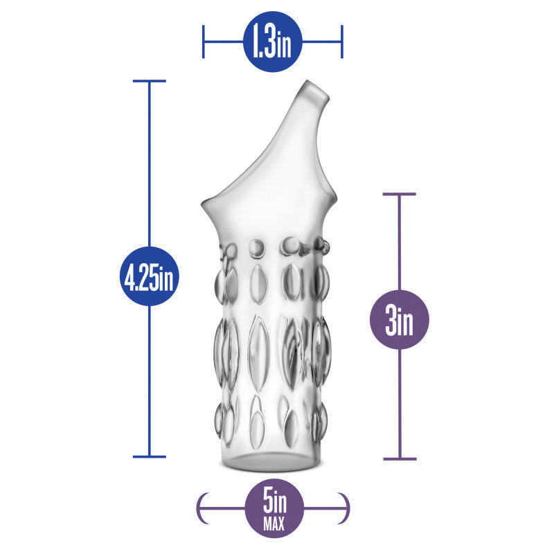 Performance Studded Sleeve Ring - Clear - Clear Penis Sleeve Blush