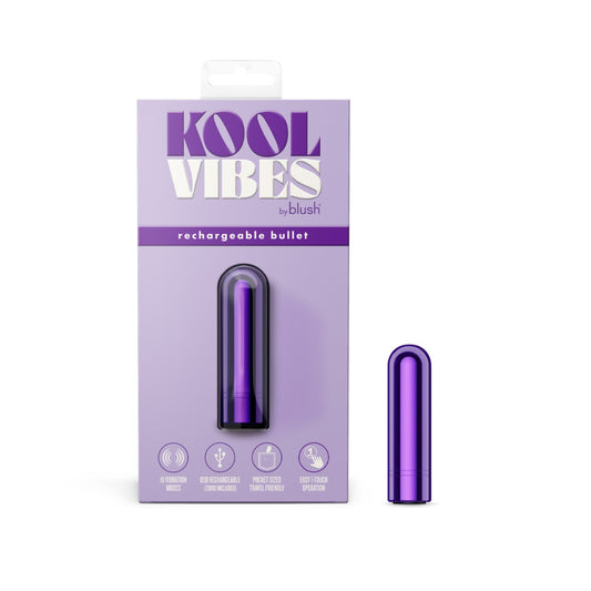Kool Vibes - Rechargeable Mini Bullet - Grape - Purple 6.4 cm USB Rechargeable Bullet Purple - Club X