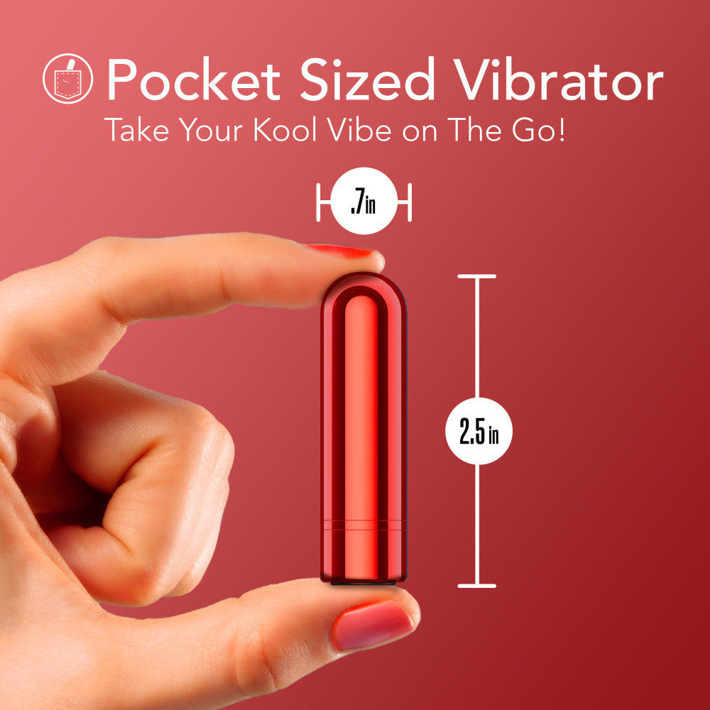 Kool Vibes - Rechargeable Mini Bullet - Cherry - Red 6.4 cm USB Rechargeable Bullet Blush Novelties
