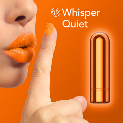 Kool Vibes - Rechargeable Mini Bullet - Tangerine - Orange 6.4 cm USB Rechargeable Bullet Blush Novelties