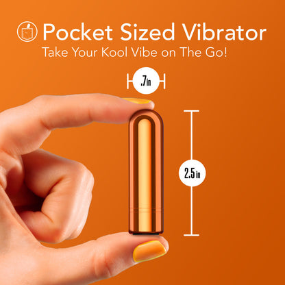 Kool Vibes - Rechargeable Mini Bullet - Tangerine - Orange 6.4 cm USB Rechargeable Bullet Blush Novelties