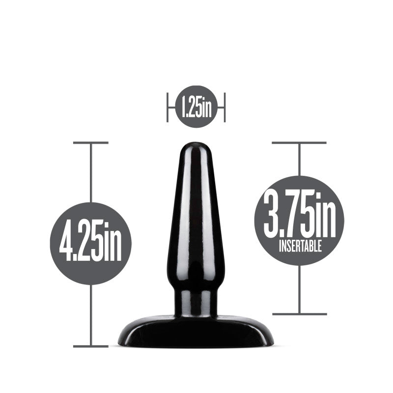Anal Adventures Basic Anal Plug - Small - Black 10.8 cm Butt Plug Blush Novelties