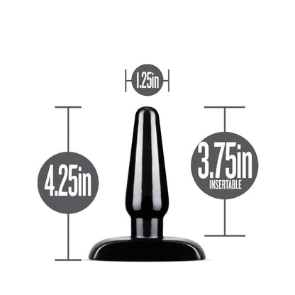 Anal Adventures Basic Anal Plug - Small - Black 10.8 cm Butt Plug Blush Novelties