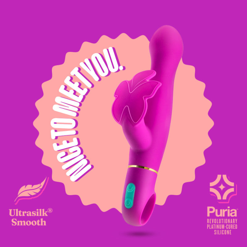 Aria Naughty AF - Plum 18.4 cm Butterfly Vibrator Blush Novelties