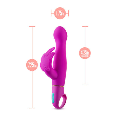 Aria Naughty AF - Plum 18.4 cm Butterfly Vibrator Blush Novelties