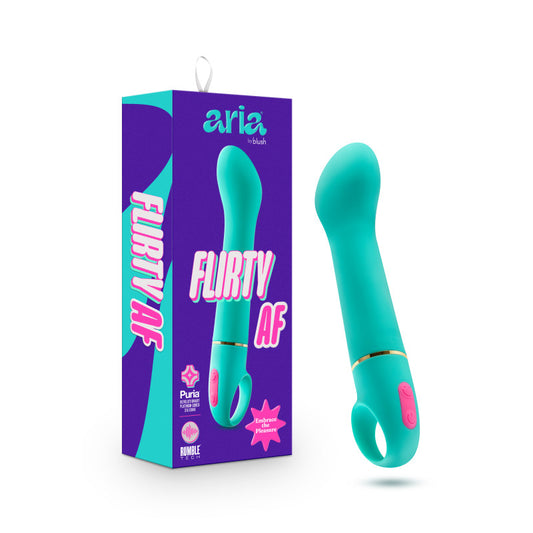 Aria Flirty AF - Teal 16.5 cm Vibrator Teal - Club X