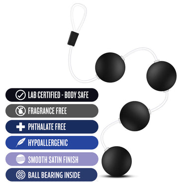 Anal Adventures Pleasure Balls - Black - Club X
