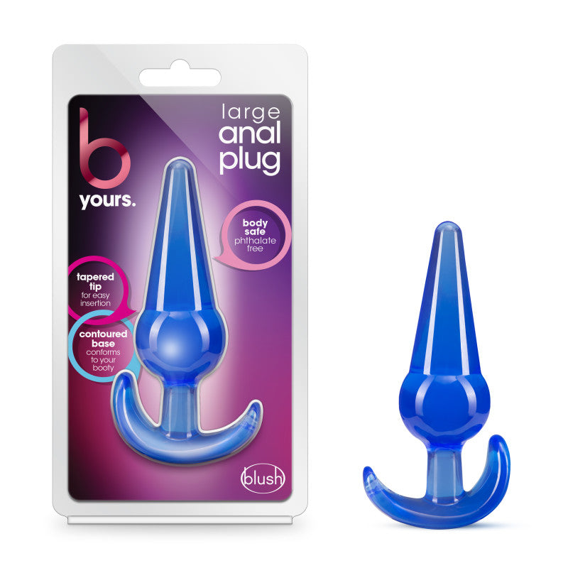 B Yours Large Anal Plug - Blue 12.2 cm Butt Plug Blush Novelties