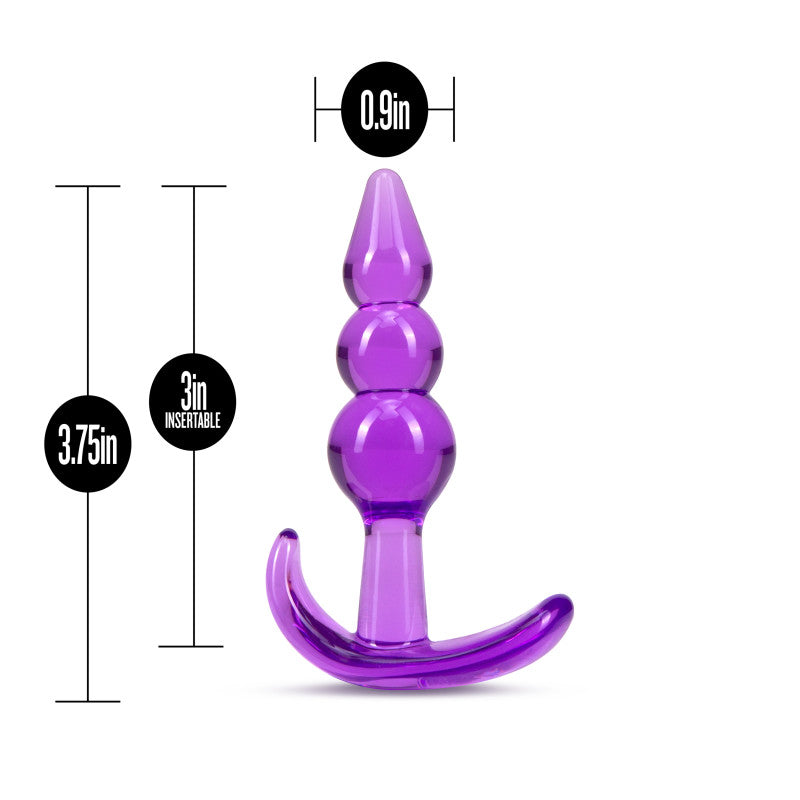 B Yours Triple Bead Anal Plug - Purple 9.5 cm Butt Plug Blush Novelties