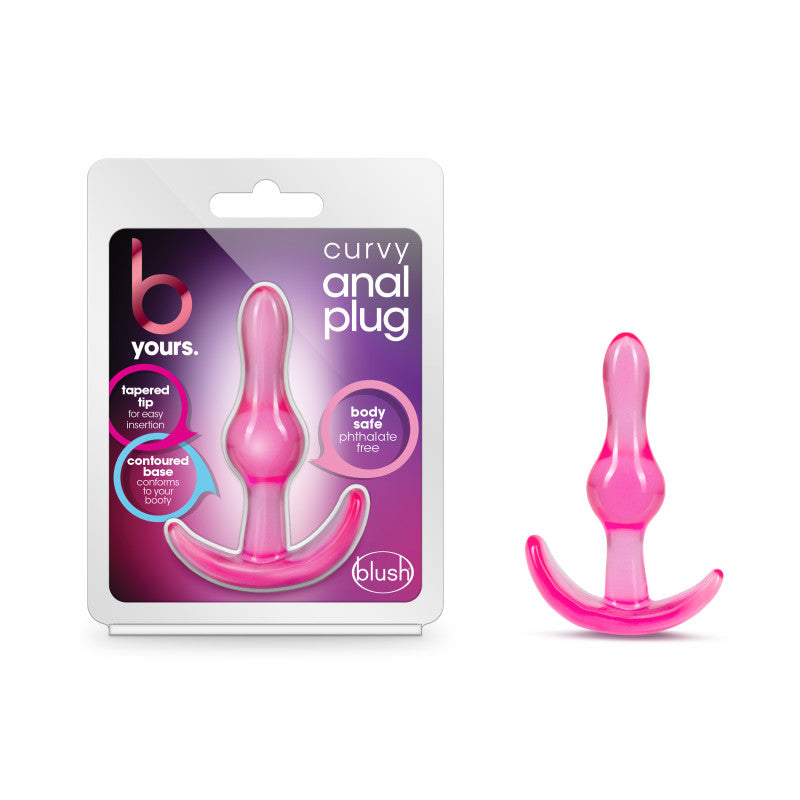 B Yours Curvy Anal Plug - Pink 8.9 cm Butt Plug Blush Novelties