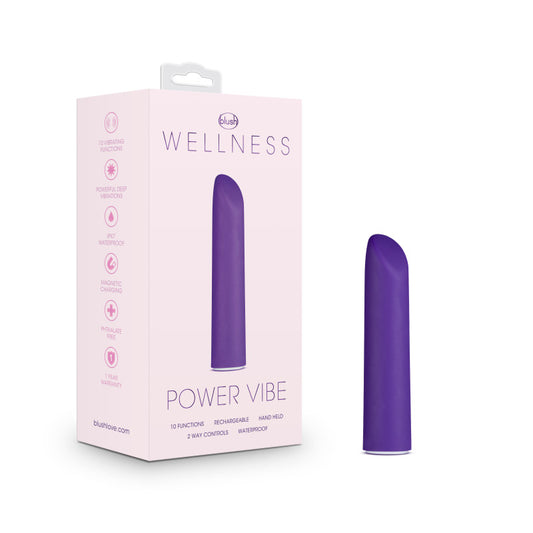 Wellness Power Vibe - Purple 10.1 cm USB Rechargeable Bullet Purple - Club X