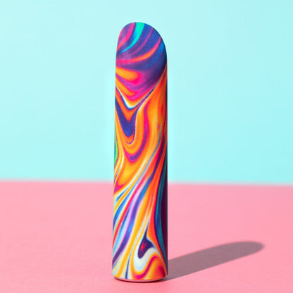 Limited Addiction Psyche - Power Vibe - Rainbow 10.2 cm USB Rechargeable Bulet Blush Novelties