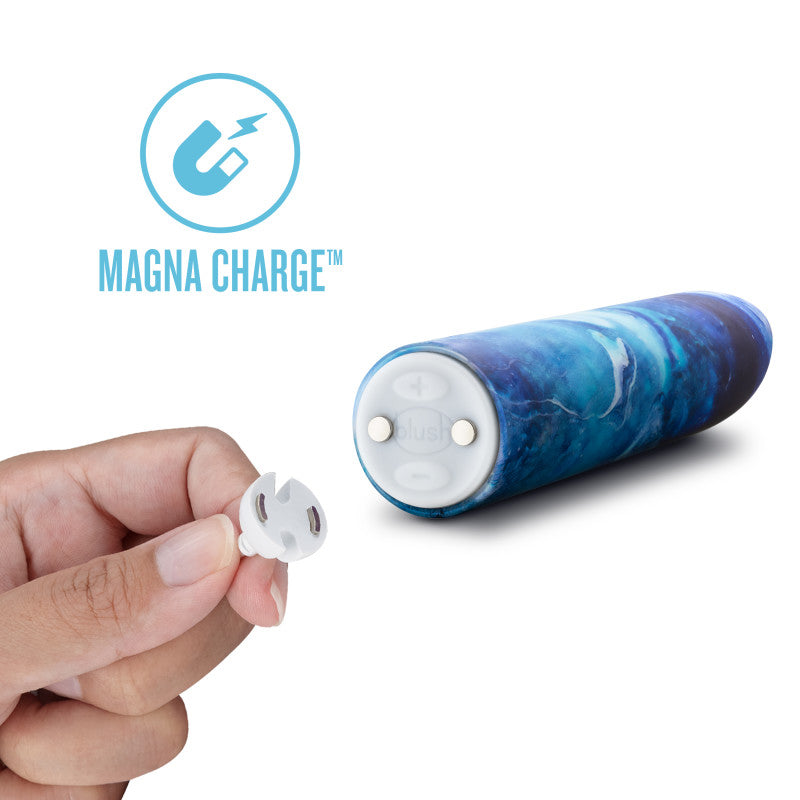 Limited Addiction Mesmerize - Power Vibe - Azure Blue 10.2 cm USB Rechargeable Bullet Blush Novelties