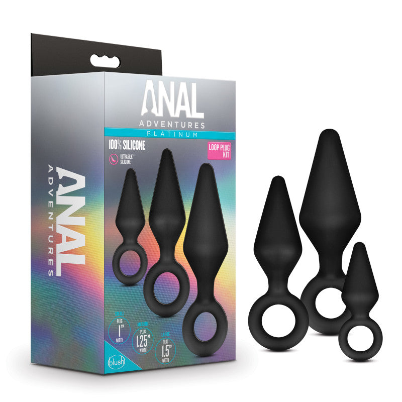 Anal Adventures Platinum Loop Plug Kit - Club X