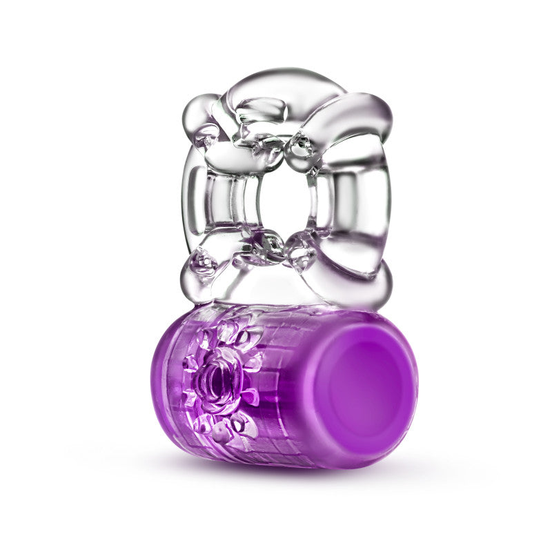 Play With Me Pleaser Rechargeable C-Ring - Purple - Purple USB Rechargeable Cock Ring Blush Novelties