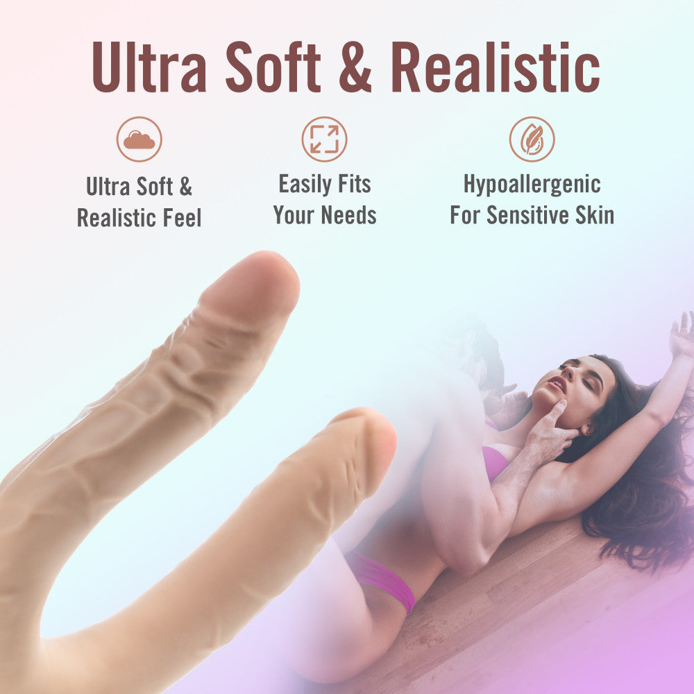 Dr. Skin Plus 16.5'' Posable Double Dong - Flesh 42 cm Double Dong Blush Novelties