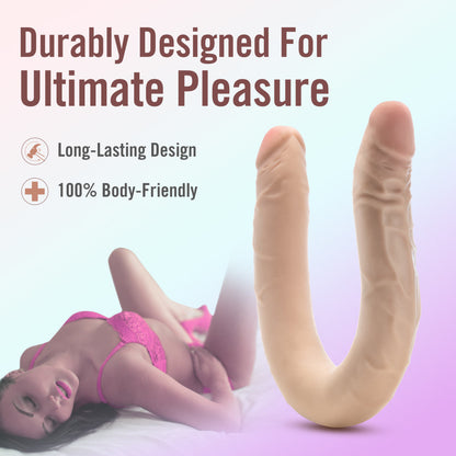Dr. Skin Plus 16.5'' Posable Double Dong - Flesh 42 cm Double Dong Blush Novelties