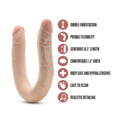 Dr. Skin Plus 16.5'' Posable Double Dong - Flesh 42 cm Double Dong Blush Novelties