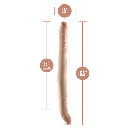 Dr. Skin Plus 16.5'' Posable Double Dong - Flesh 42 cm Double Dong Blush Novelties