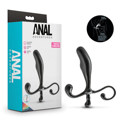 Anal Adventures Prostate Stimulator - Black 12.7 cm Prostate Massager Blush