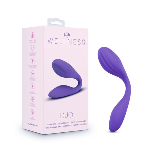 Wellness Duo - Purple - Purple USB Rechargeable Couples Vibrator Purple - Club X