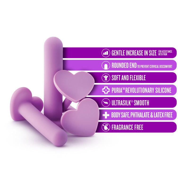 Wellness - Dilator Kit - Purple Vaginal Dilators - Set of 4 Sizes Blush Novelties