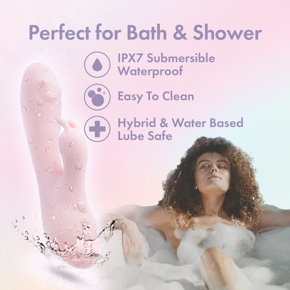 Play With Me - Fairy Flutter - Pink 19.7 cm USB Rechargeable Rabbit Vibrator Blush Novelties