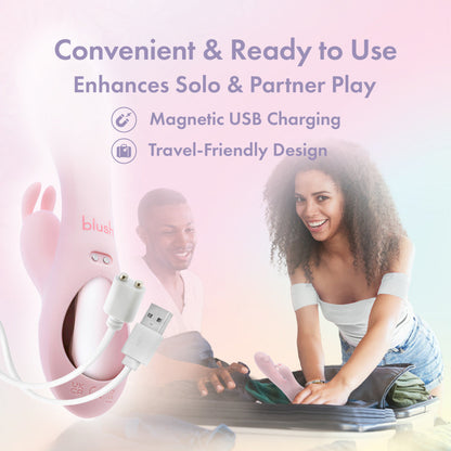 Play With Me - Fairy Flutter - Pink 19.7 cm USB Rechargeable Rabbit Vibrator Blush Novelties