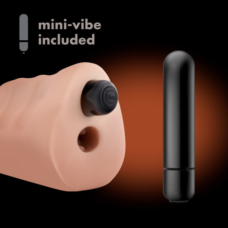 M Elite Soft and Wet - Annabella - Flesh Vibrating Vagina Stroker Blush Novelties