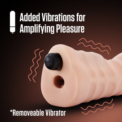 EnLust - Destini - Flesh Vibrating Vagina Stroker Blush Novelties