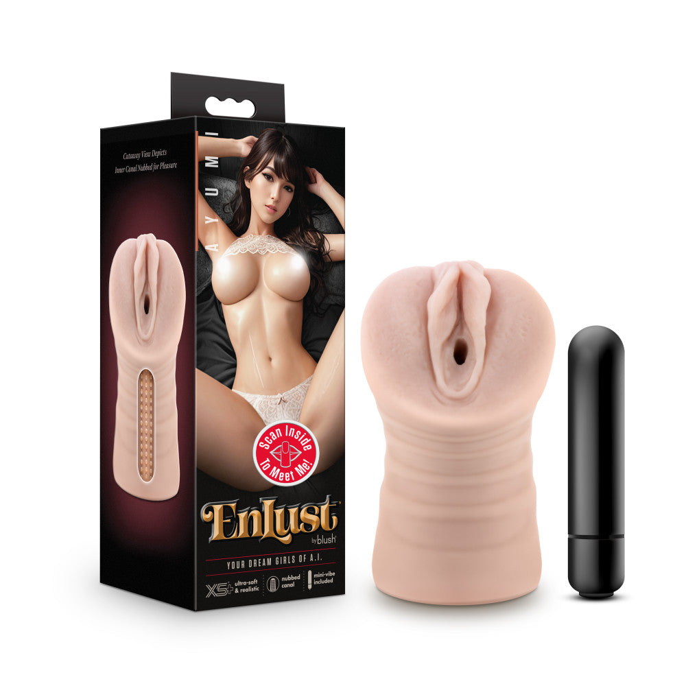 EnLust - Ayumi - Flesh Vibrating Vagina Stroker Blush Novelties