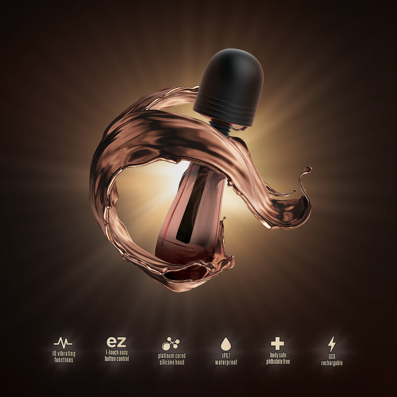 Lush Chloe - Rose Gold USB Rechargeable Mini Massager Wand Blush Novelties