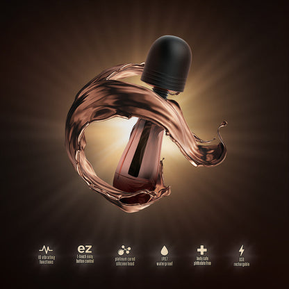 Lush Chloe - Rose Gold USB Rechargeable Mini Massager Wand Blush Novelties