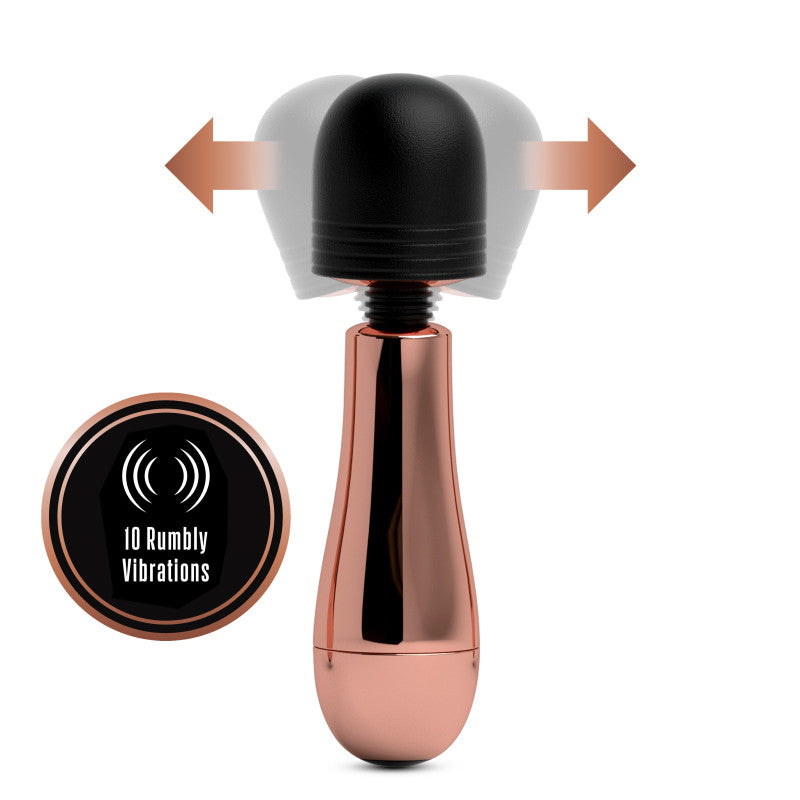 Lush Chloe - Rose Gold USB Rechargeable Mini Massager Wand Blush Novelties