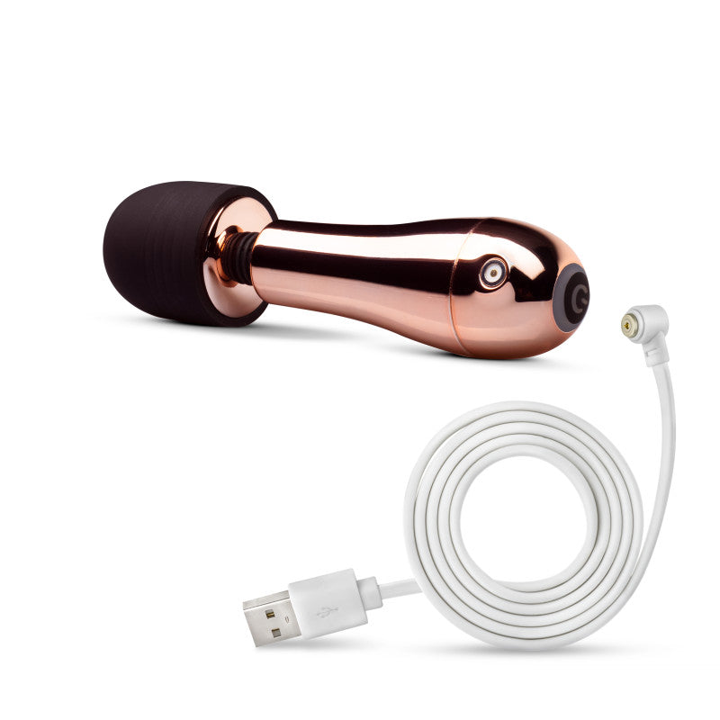 Lush Chloe - Rose Gold USB Rechargeable Mini Massager Wand Blush Novelties