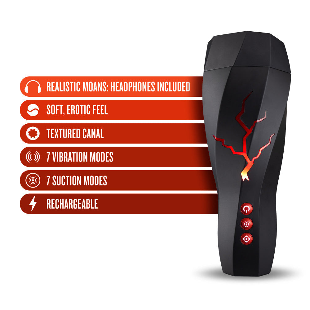 M For Men - Storm - USB Rechargeable Milking & Vibrating Auto Stroker Blush Novelties