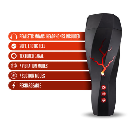 M For Men - Storm - USB Rechargeable Milking & Vibrating Auto Stroker Blush Novelties