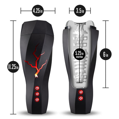 M For Men - Storm - USB Rechargeable Milking & Vibrating Auto Stroker Blush Novelties