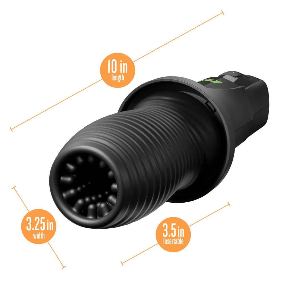 M For Men - 3rd Base - Black USB Rechargeable Vibrating & Rotating Auto Stroker Blush Novelties