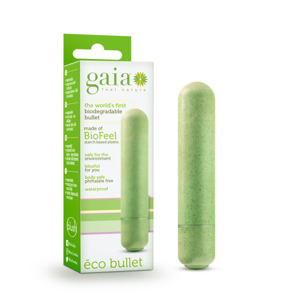 Gaia Eco Bullet - Green 8.9 cm (3.5'') Bullet Blush Novelties