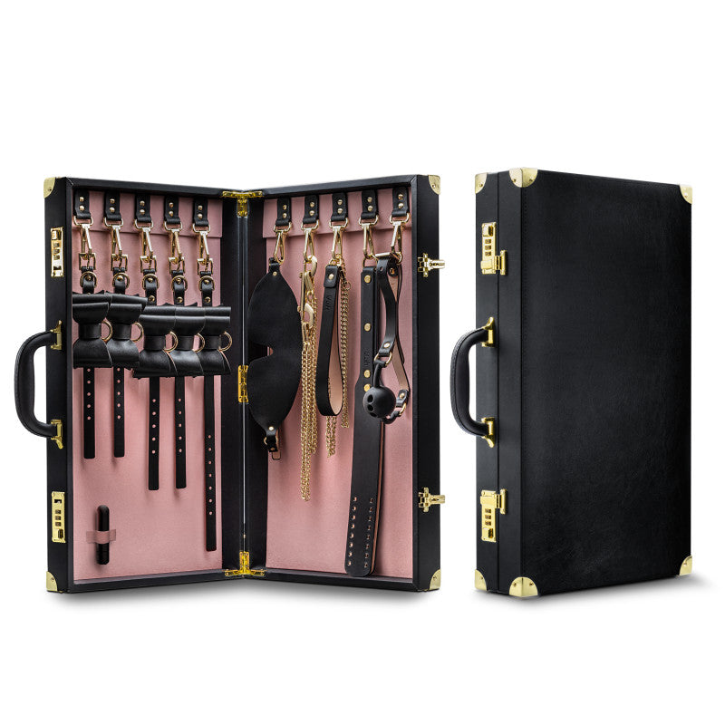 Temptasia Safe Word Bondage Kit with Suitcase - 9 Piece Bondage Set Blush Novelties