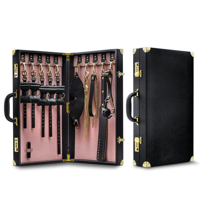 Temptasia Safe Word Bondage Kit with Suitcase - 9 Piece Bondage Set Blush Novelties